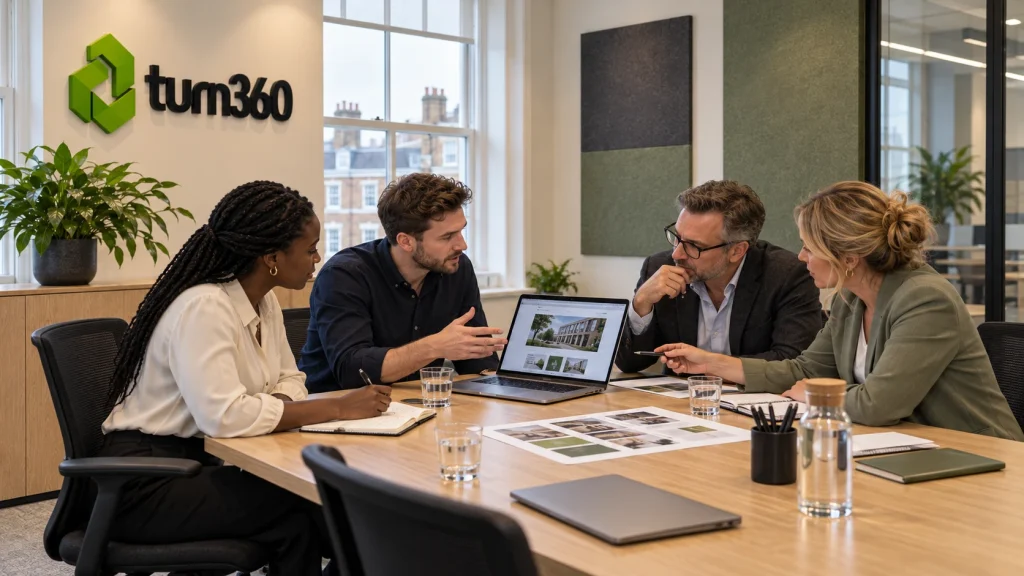 Client meeting at the Turn360 London office