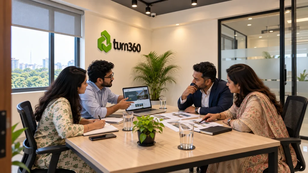 Client meeting at the Turn360 Dhaka office