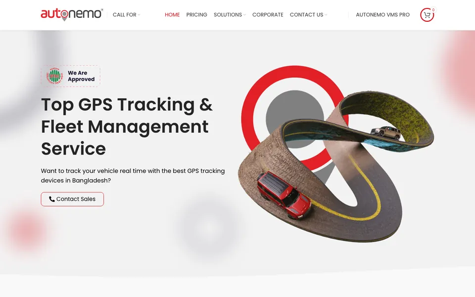 Autonemo GPS — GPS tracking service, website by Turn360